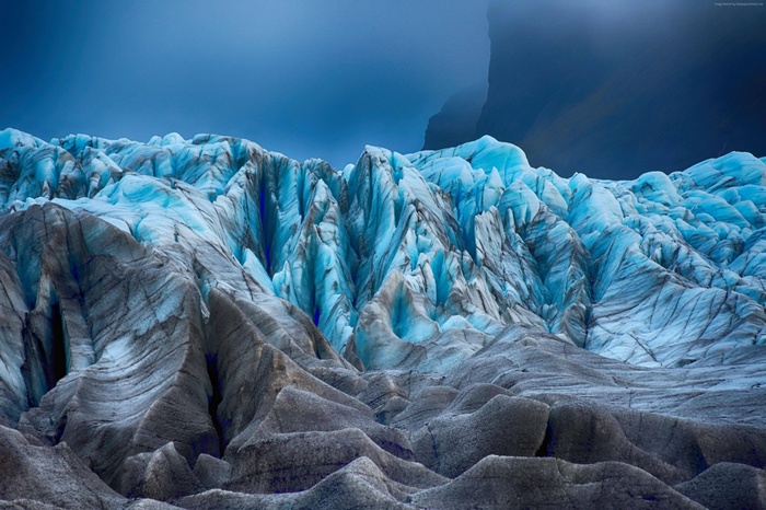 4k, glacier, ice