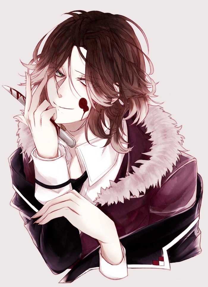 Shu Sakamaki from Diabolik Lovers holding a knife