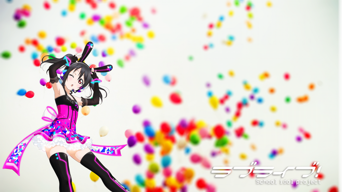 Yazawa Nico from Love Live! School Idol Project with Balloons