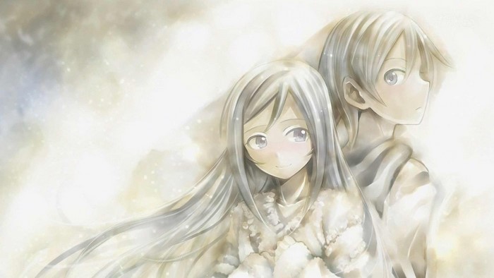 Anime drawing of a girl and a boy