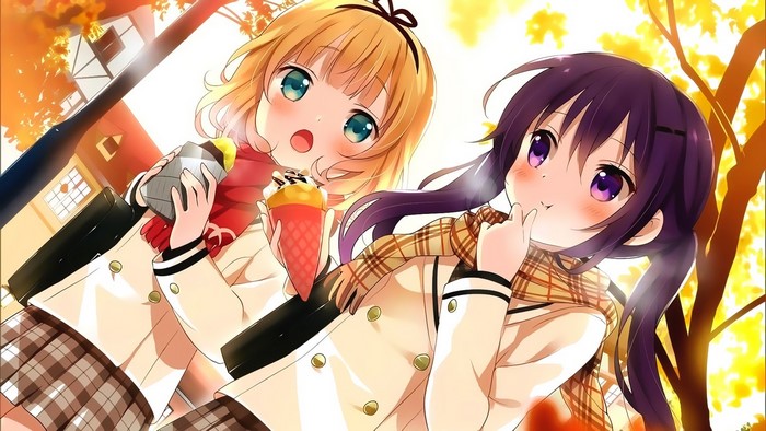 Chino Kafu and Cocoa Hoto from Is the Order a Rabbit?