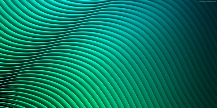 Abstract green and teal wavy lines