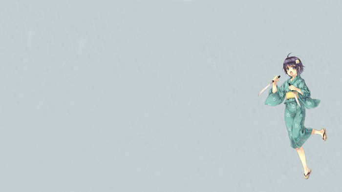 Araragi Tsukihi from Monogatari Series with knives