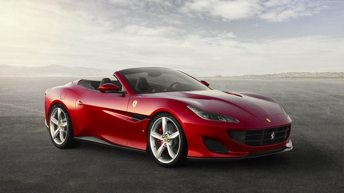 Red Ferrari 812 Superfast Convertible