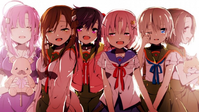 Group of girls from Gakkou Gurashi
