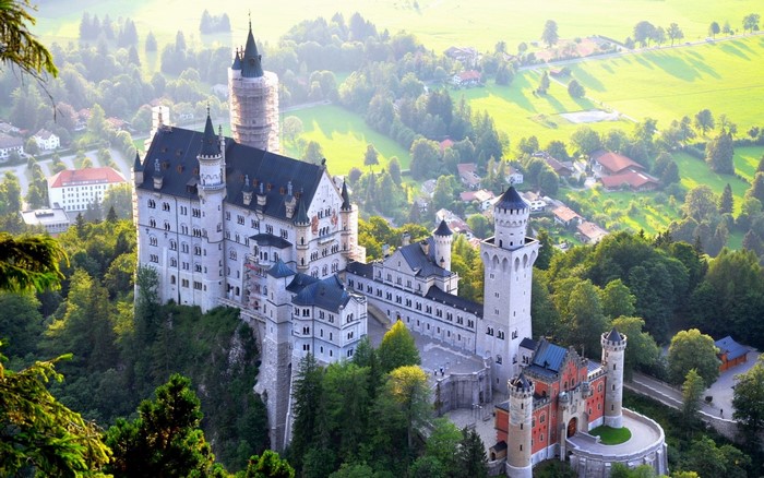 Neuschwanstein Castle in Scenic Landscape