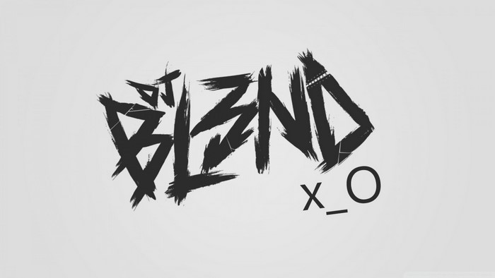 DJ Blend X O typography logo