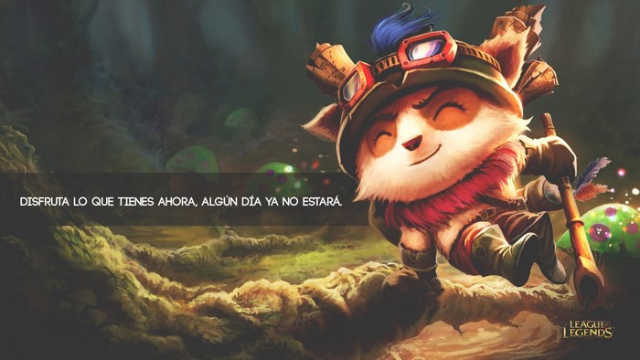 Teemo from League of Legends with quote