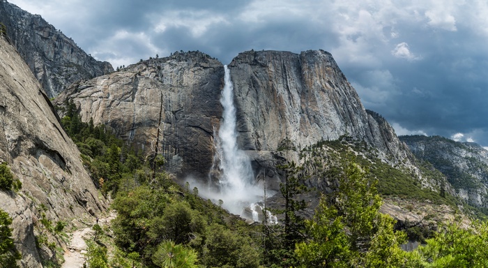 5k, apple, 4k, yosemite, waterfall, forest, OSX, 8k