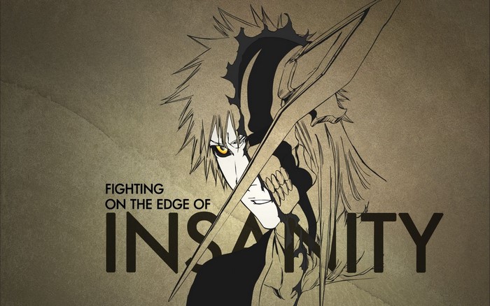 Kurosaki Ichigo from Bleach fighting on the edge of insanity