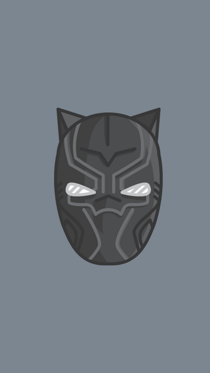 Black Panther mask illustration