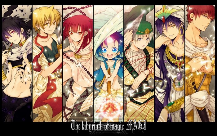 Characters from Magi: The Labyrinth of Magic