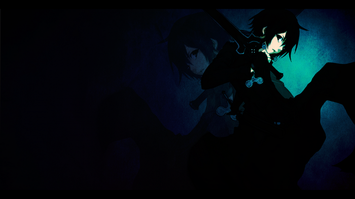 Kirigaya Kazuto from Sword Art Online in darkness