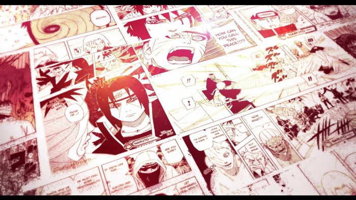 Naruto Shippuden Manga Collage