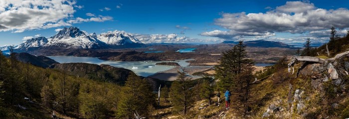 Panoramic view of Torres del Paine National Park, Patagonia, Chile