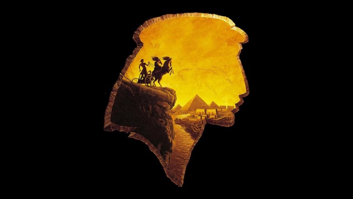 Illustration of ancient Egypt within a profile silhouette