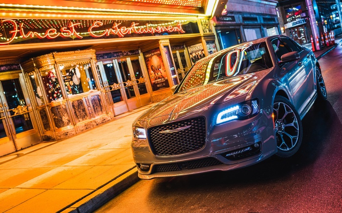 2018 Chrysler 300S parked in front of Finest Entertainment