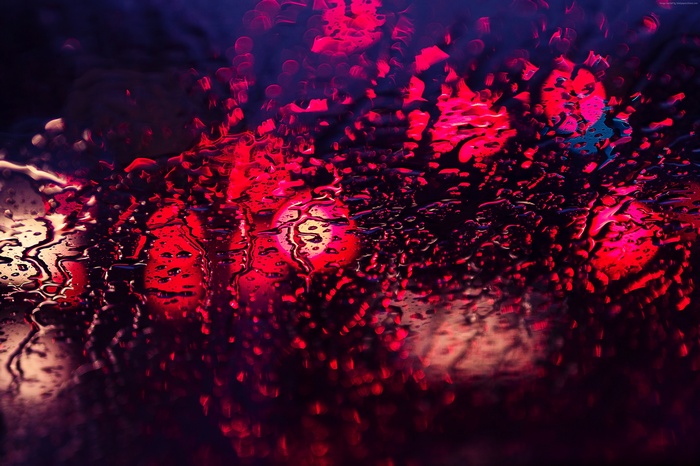 4K water and lights abstract