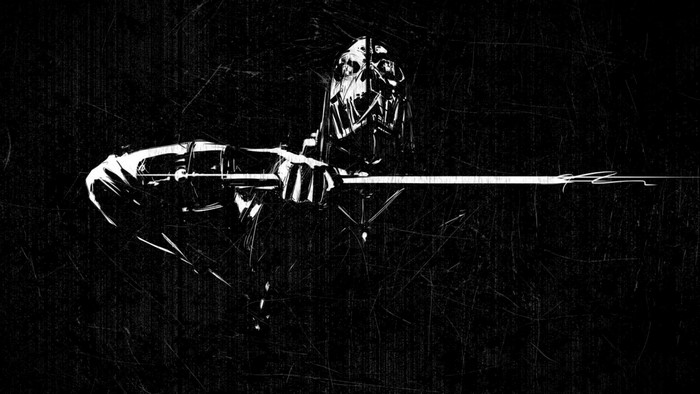 Corvo Attano from Dishonored holding a sword
