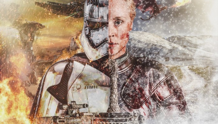 Captain Phasma from Star Wars and Daenerys Targaryen from Game of Thrones