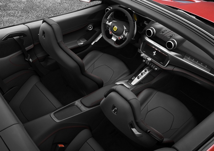 Interior of a Ferrari Portofino
