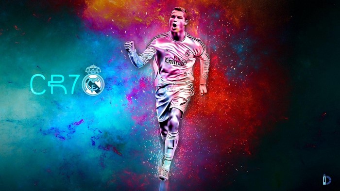 Cristiano Ronaldo Impactful Soccer Illustration