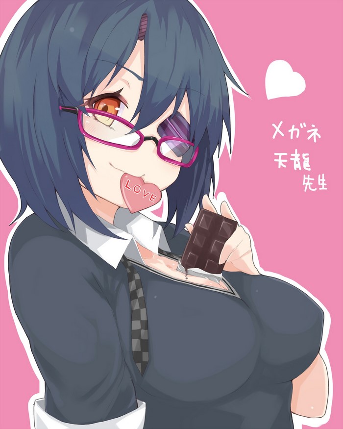 Tenryuu from Kantai Collection with chocolate
