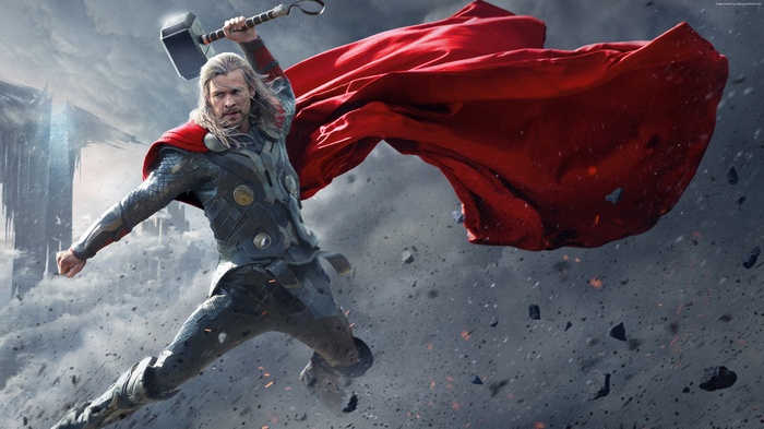 Thor from Thor: Ragnarok with Mjolnir