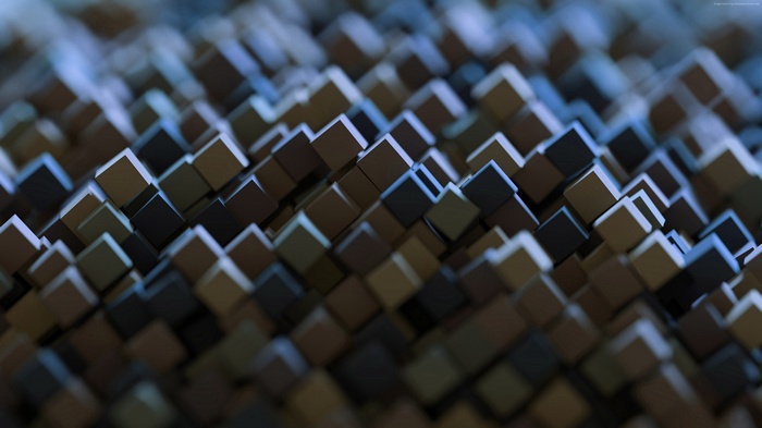 4K Abstract 3D Cubes
