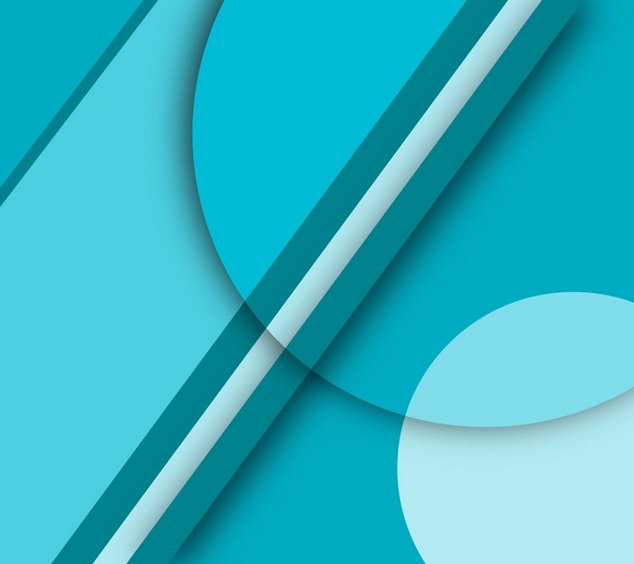 Abstract Material Design with Teal Circles and Lines