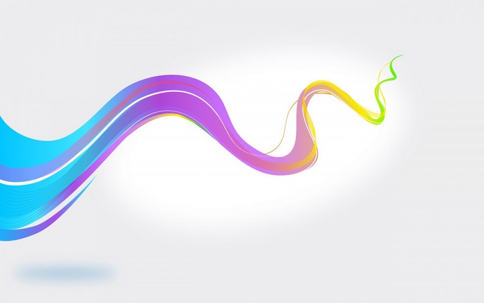 Abstract colorful wavy lines on a light gray background