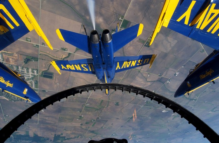 US Navy Blue Angels formation flight