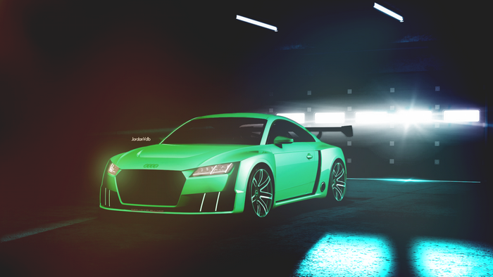 Green Audi TT RS Concept Car