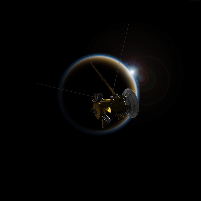 Cassini Probe near Saturn