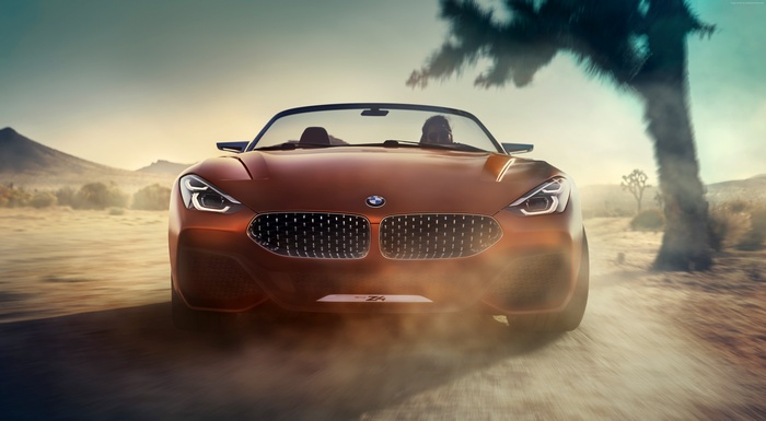 BMW Z4 Roadster concept car in desert