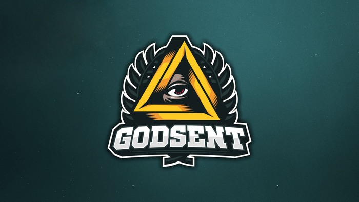 GODSENT logo with eye inside a triangle