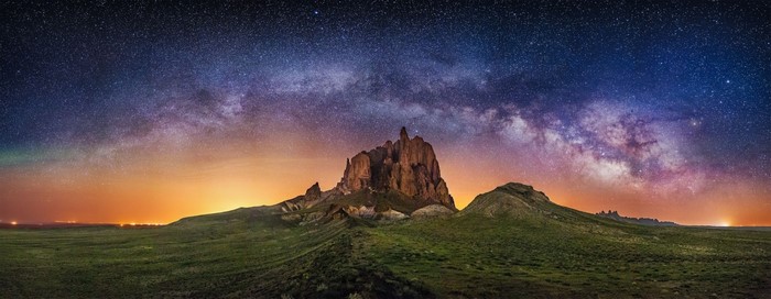 Milky Way over Shiprock, New Mexico