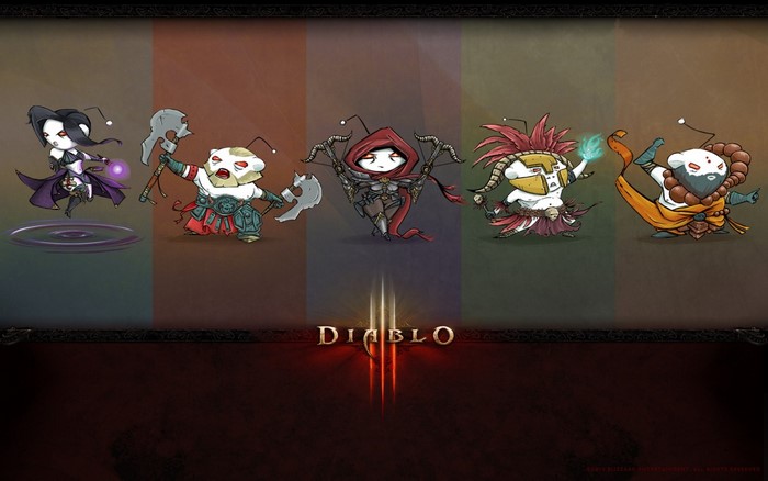 Diablo III Chibi Characters Artwork