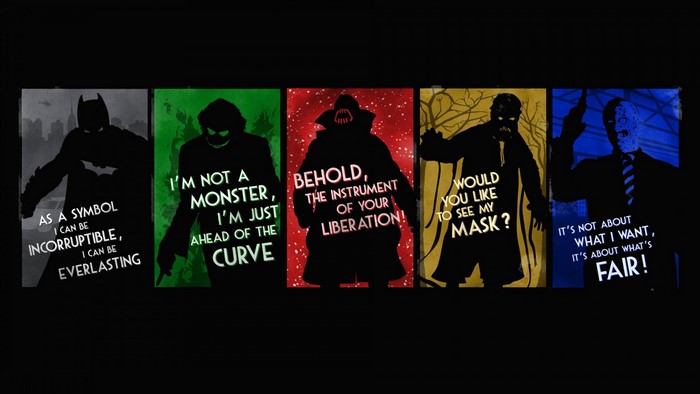 DC Comics Villains Silhouettes with Quotes