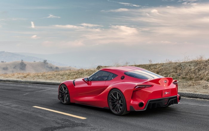 Red Toyota FT-1 Concept Sports Car on Road