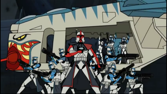 Clone Troopers with LAAT/i Gunship from Star Wars The Clone Wars
