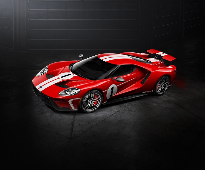 Red 2018 Ford GT 67 Heritage Edition 4K