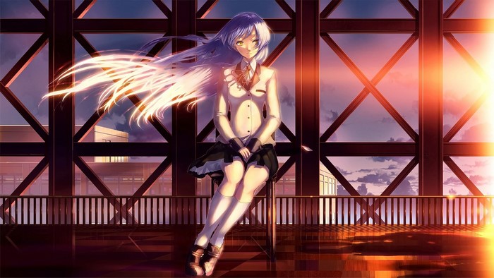 Kanade Tachibana from Angel Beats sitting by a window