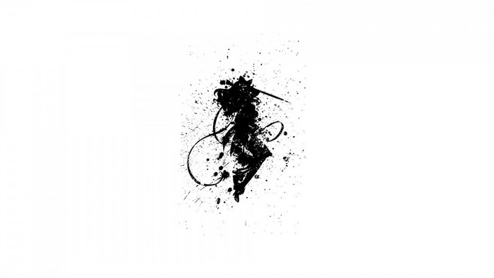 Blake Belladonna from RWBY ink splash illustration