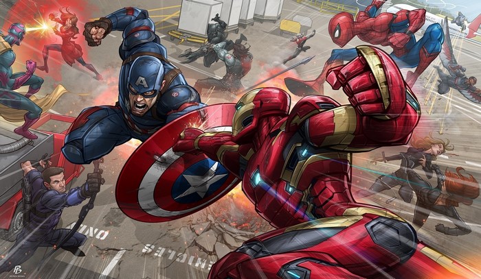 Epic Avengers Battle Featuring Iron Man and Captain America
