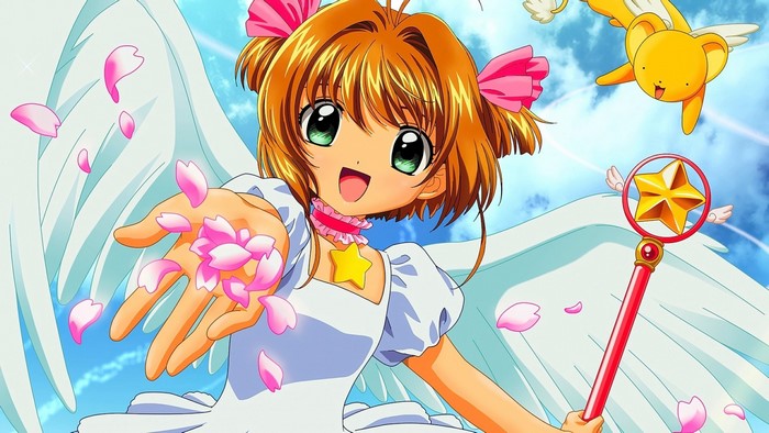 Sakura Kinomoto from Card Captor Sakura with Kero