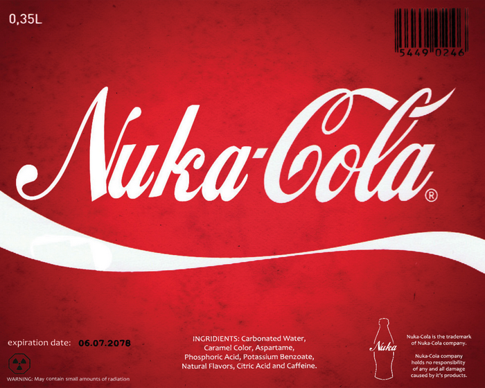 Nuka-Cola bottle label from Fallout 3