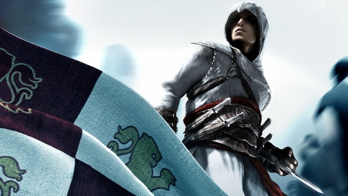 Altair Ibn-La'Ahad from Assassin's Creed holding a hidden blade