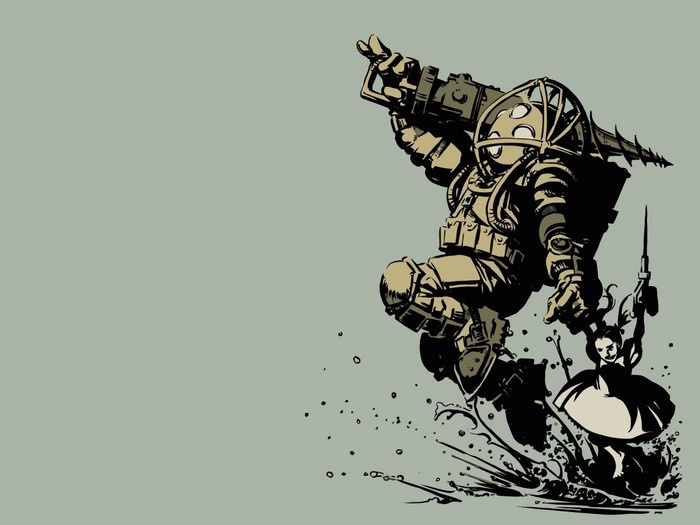 Big Daddy and Little Sister from BioShock