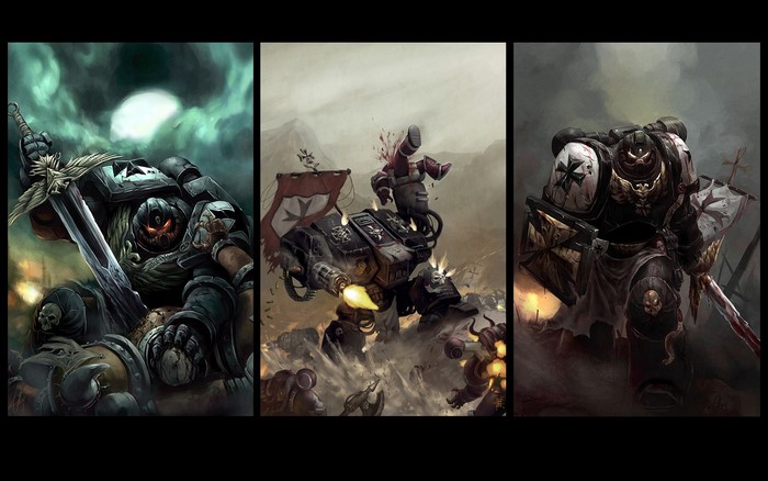 Warhammer 40,000 Space Marines in battle